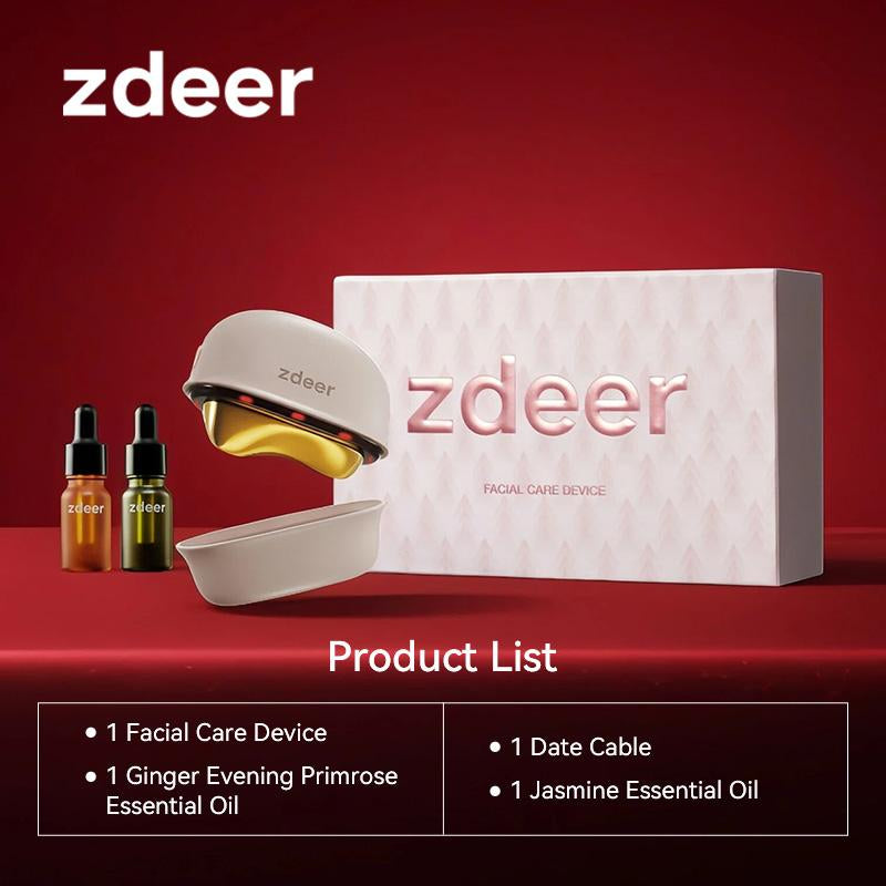 Zdeer LED Red Light Therapy Face & Neck Massager – Heated Gua Sha Facial Sculpting Device with Vibration for Firming & Lifting, Perfect Christmas & Valentine’S Day Gift for Her