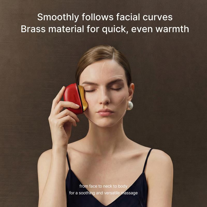 Zdeer LED Red Light Therapy Face & Neck Massager – Heated Gua Sha Facial Sculpting Device with Vibration for Firming & Lifting, Perfect Christmas & Valentine’S Day Gift for Her
