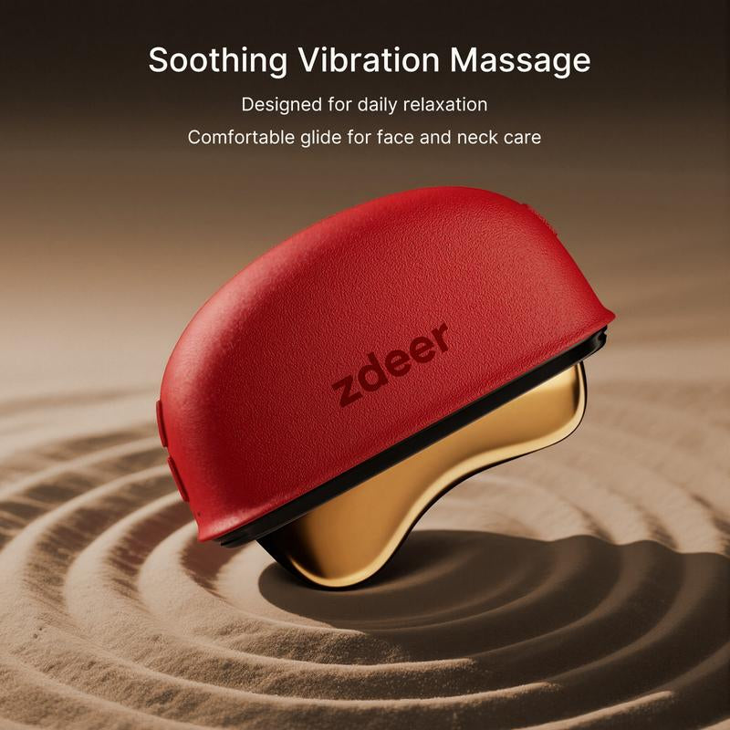 Zdeer LED Red Light Therapy Face & Neck Massager – Heated Gua Sha Facial Sculpting Device with Vibration for Firming & Lifting, Perfect Christmas & Valentine’S Day Gift for Her